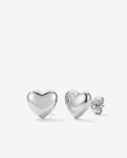 Peach Heart Studs