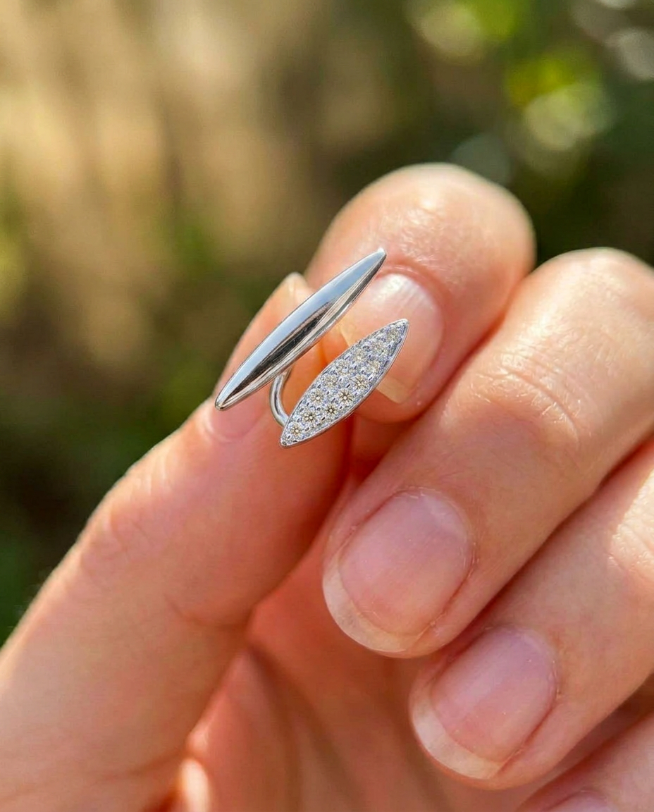 Double Marquise Stud Earrings