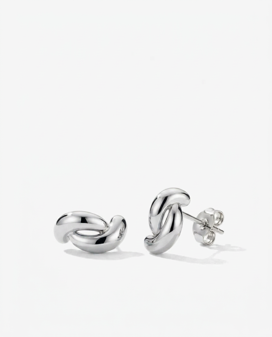 Twisted Loop Stud Earrings