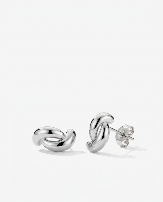 Twisted Loop Stud Earrings