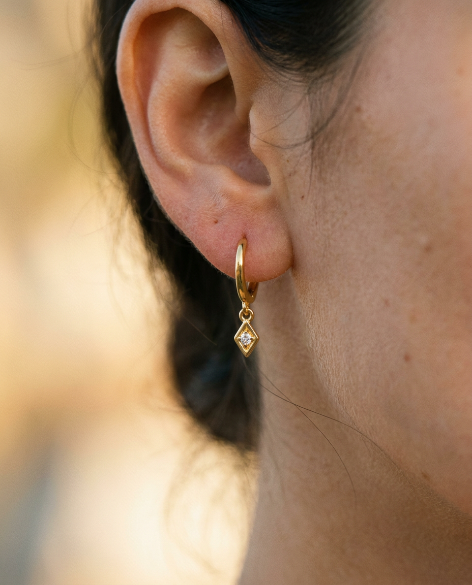 Rhombus Drop Earrings