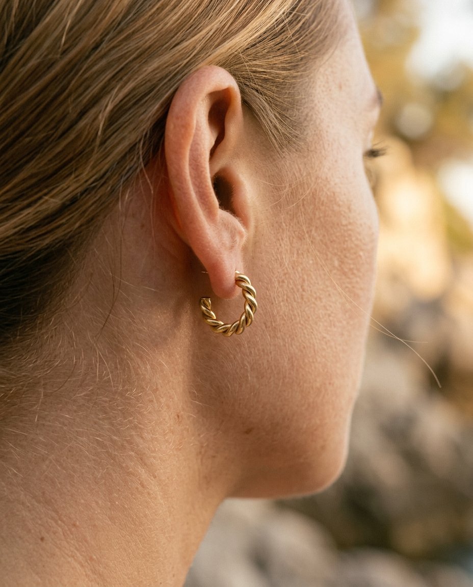 Rope Twist Hoops