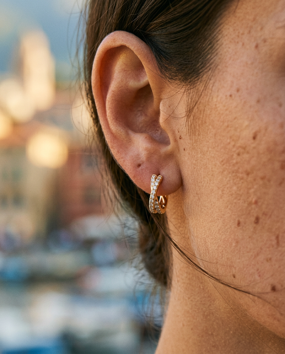 Crossover Zircon Hoops