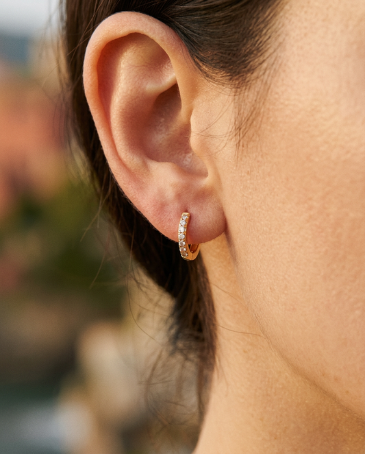 Pavé Rhinestone Hoops