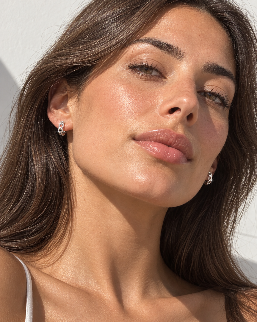 Chain Link Hoop Earrings