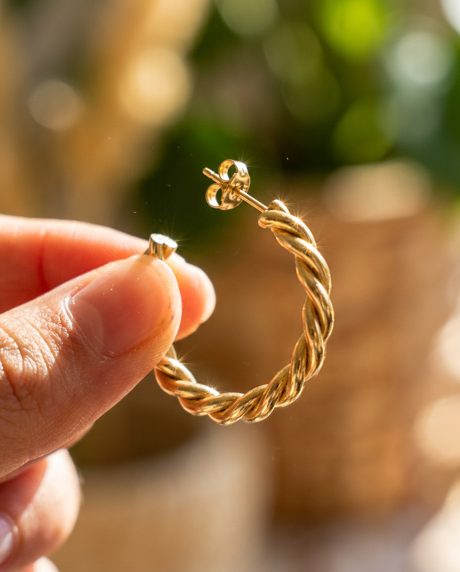 Rope Twist Hoops
