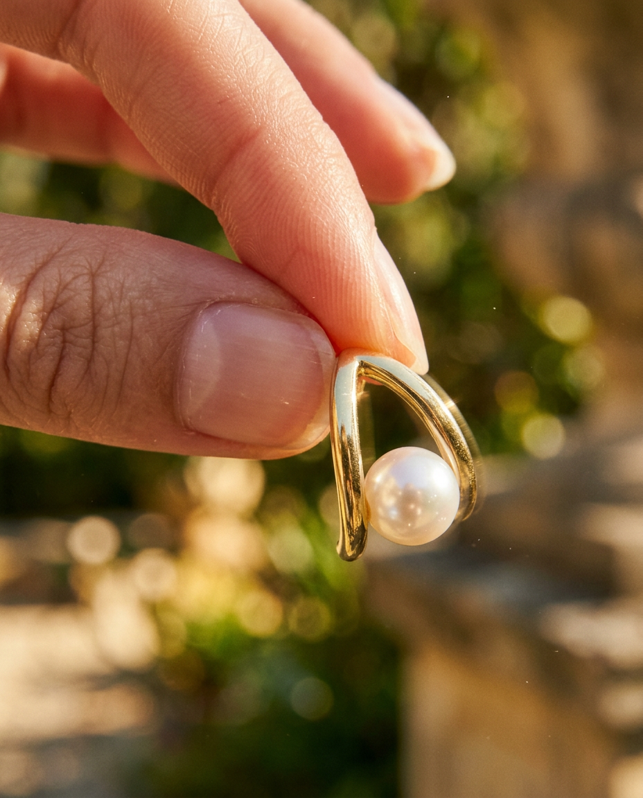 Hollow Pearl Studs