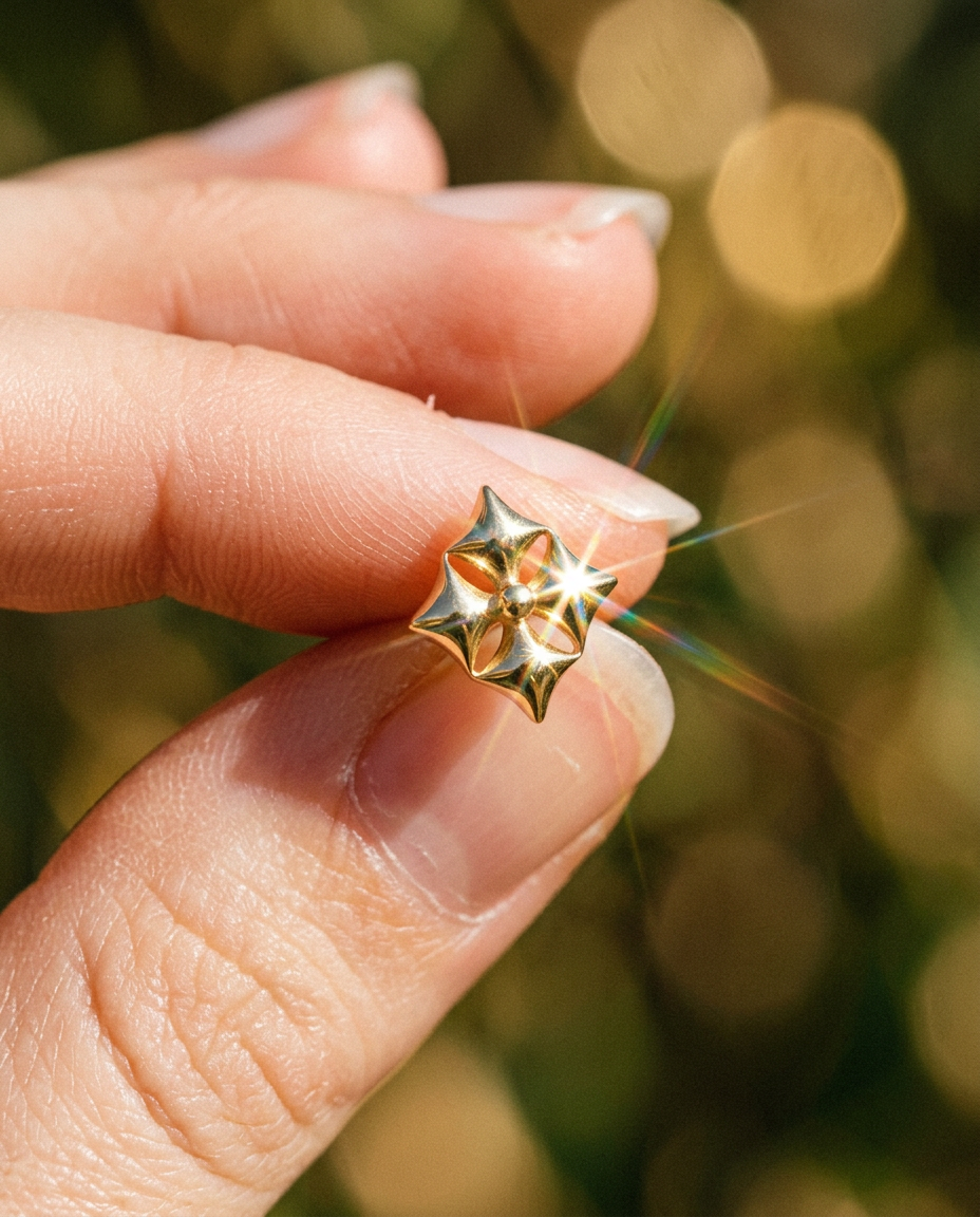Geometric Star Stud Earrings