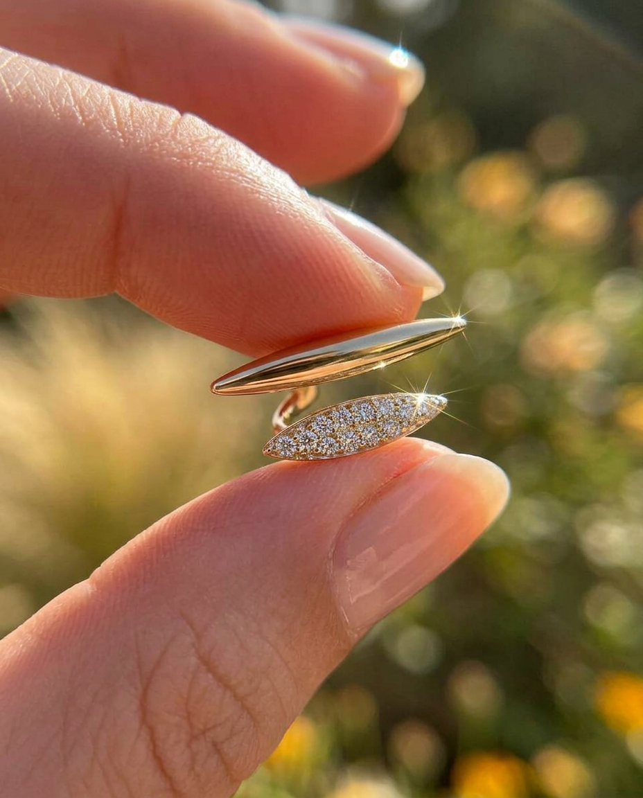 Double Marquise Stud Earrings