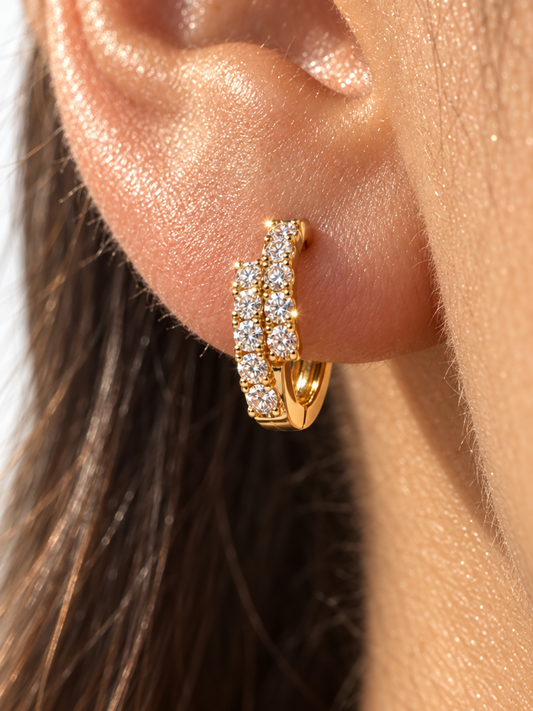 Parallel Pavé Hoops