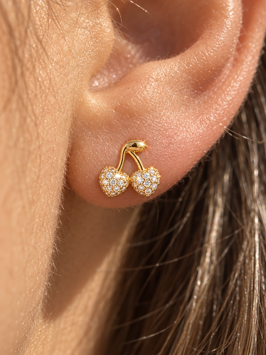Sparkling Cherry Studs