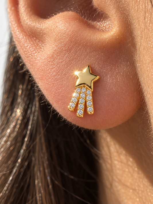Shooting Star Stud Earrings