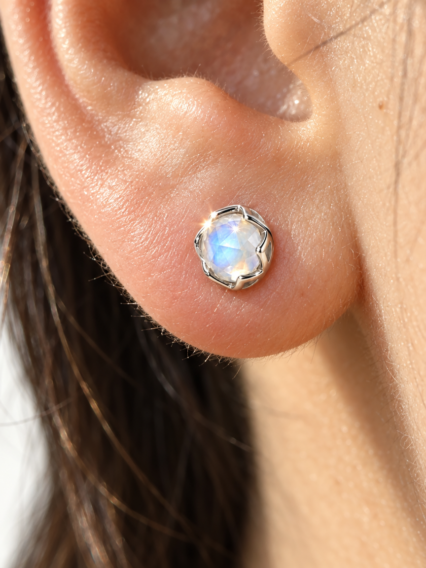 Moonstone Studs