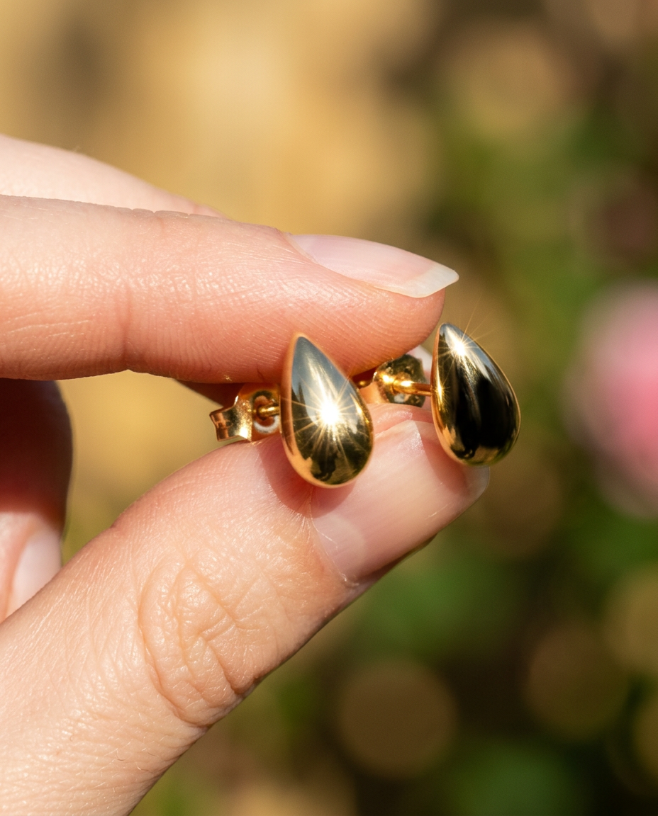 Water Drop Stud Earrings