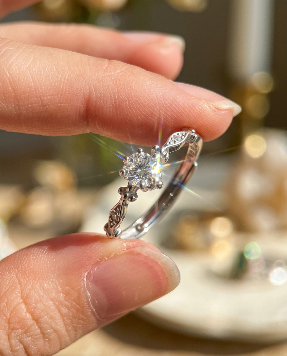 Zircon Solitaire Open Ring