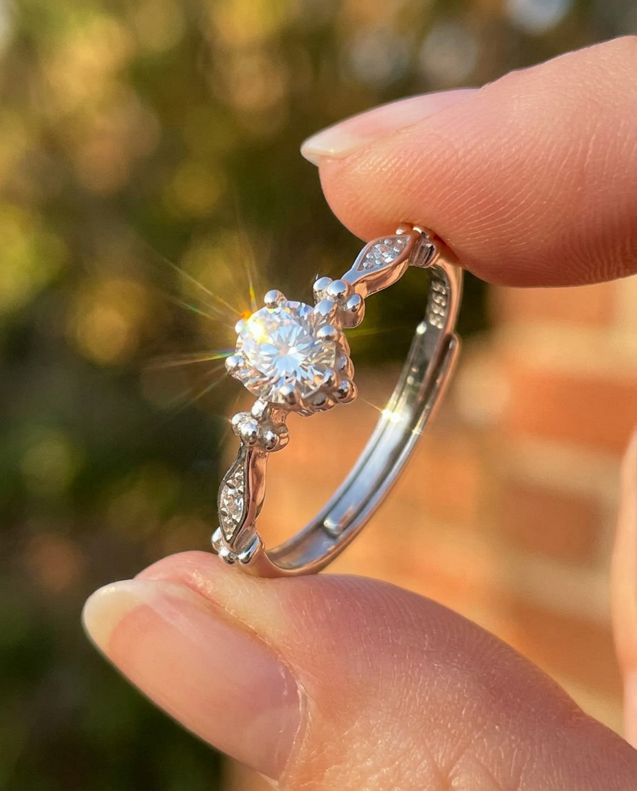Zircon Solitaire Open Ring