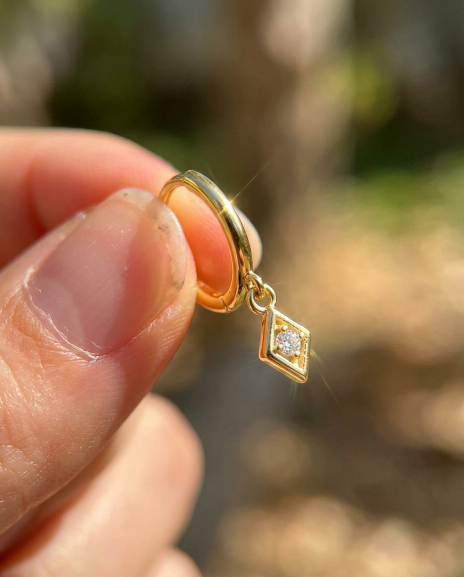 Rhombus Drop Earrings
