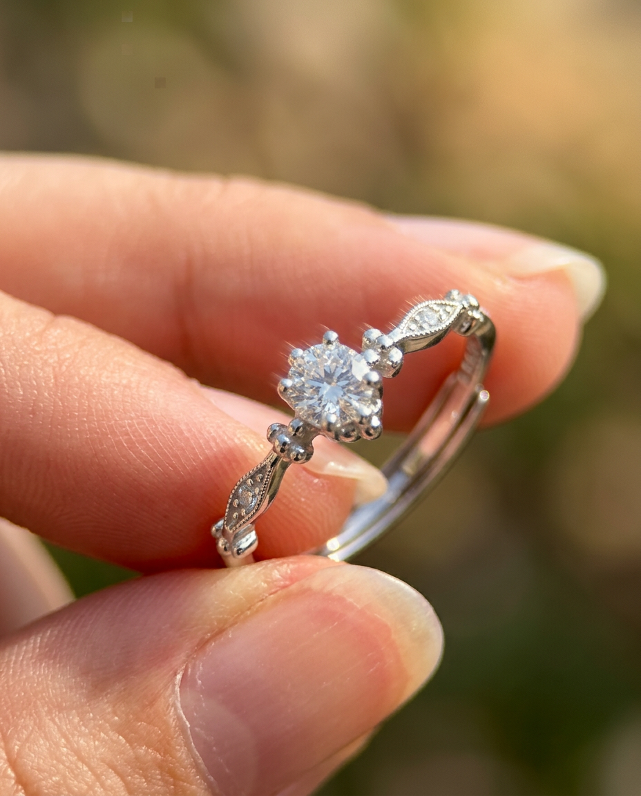Zircon Solitaire Open Ring