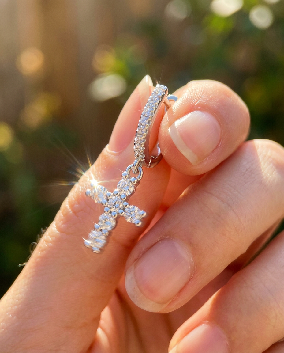 Pavé Cross Drops