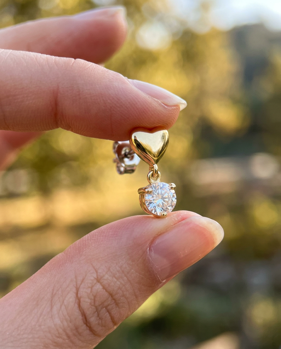 Crystal Heart Drops
