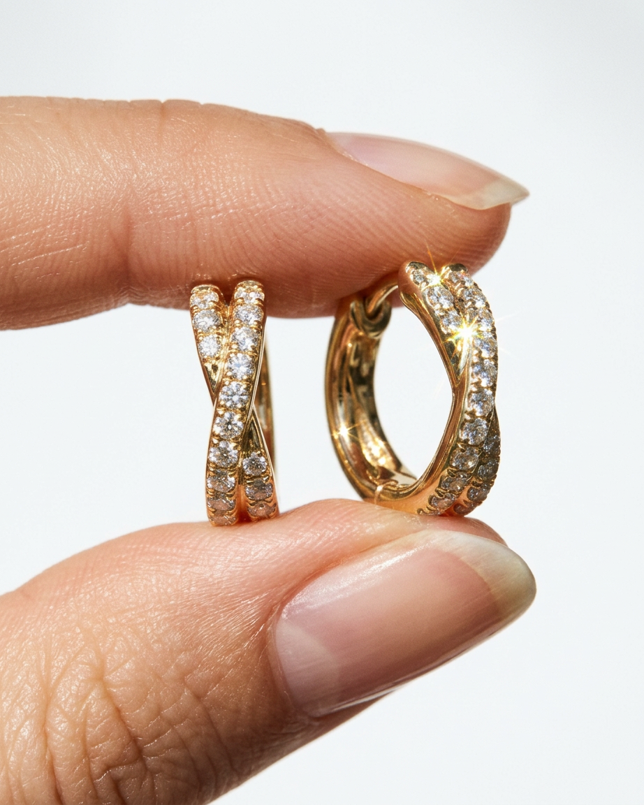 Crossover Zircon Hoops