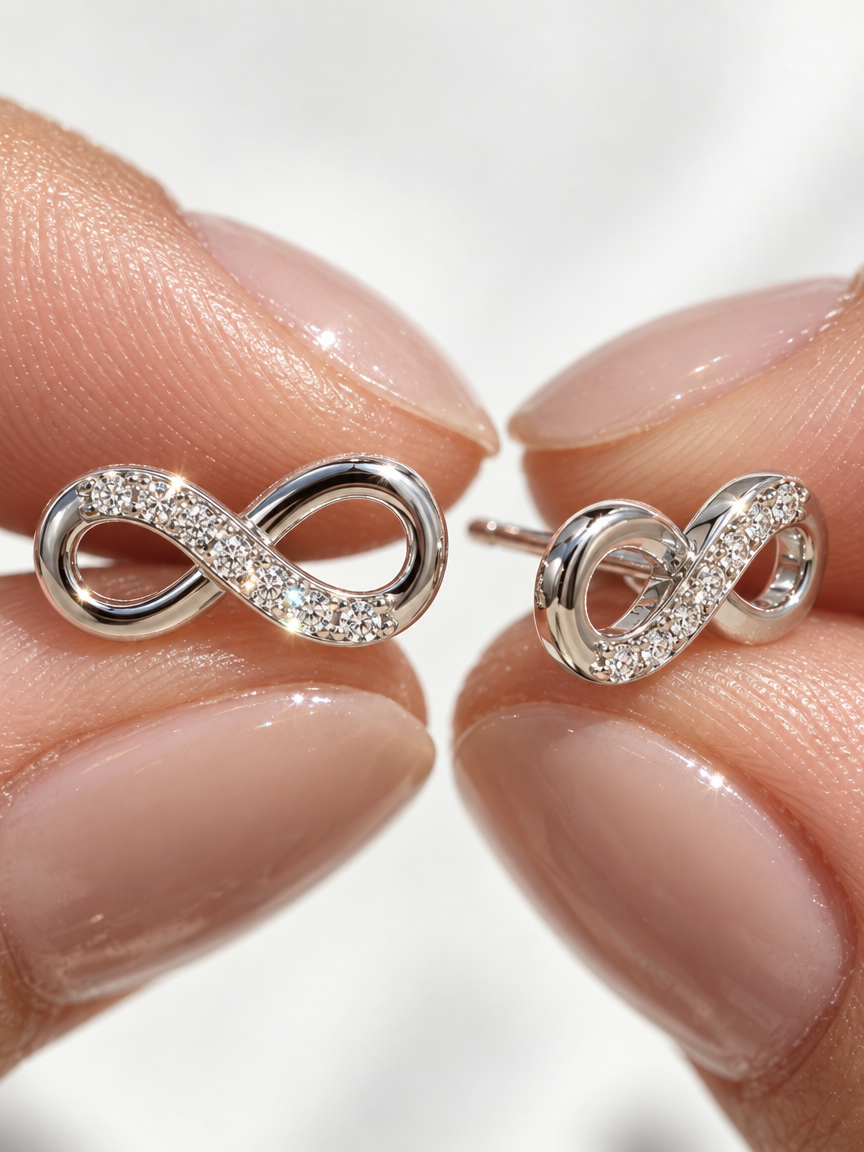 Pavé Infinity Studs