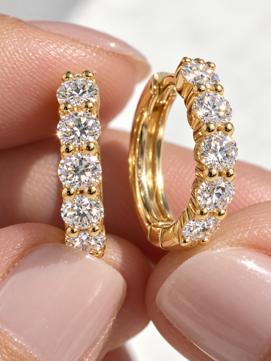 Classic Pavé Hoops