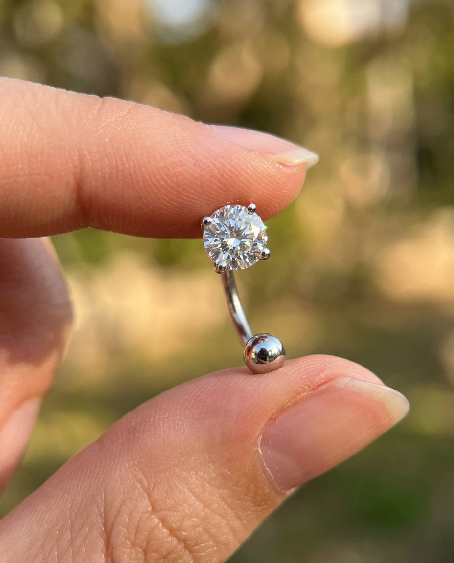 Round Zircon U-Hook Earrings