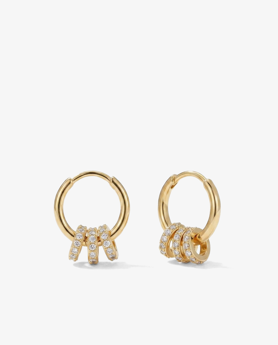 Wrapped Pavé Hoops
