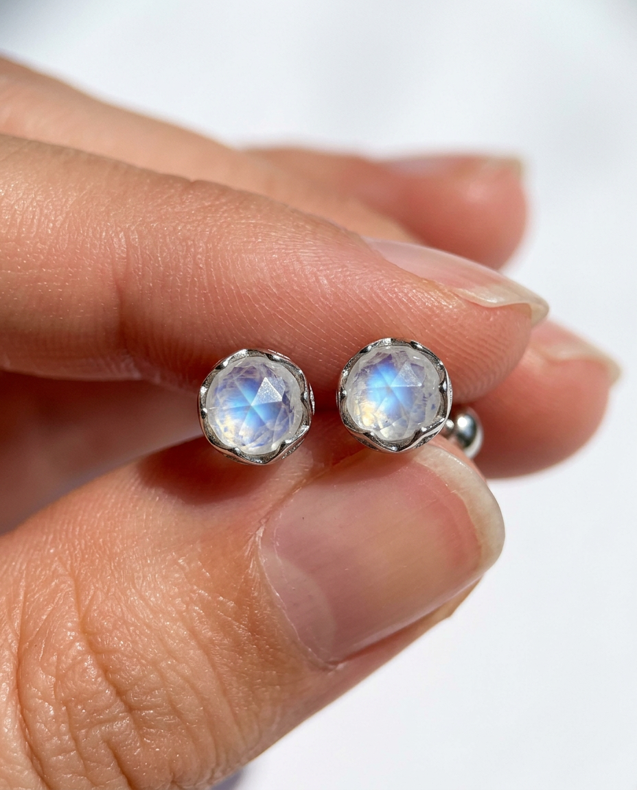 Moonstone Studs