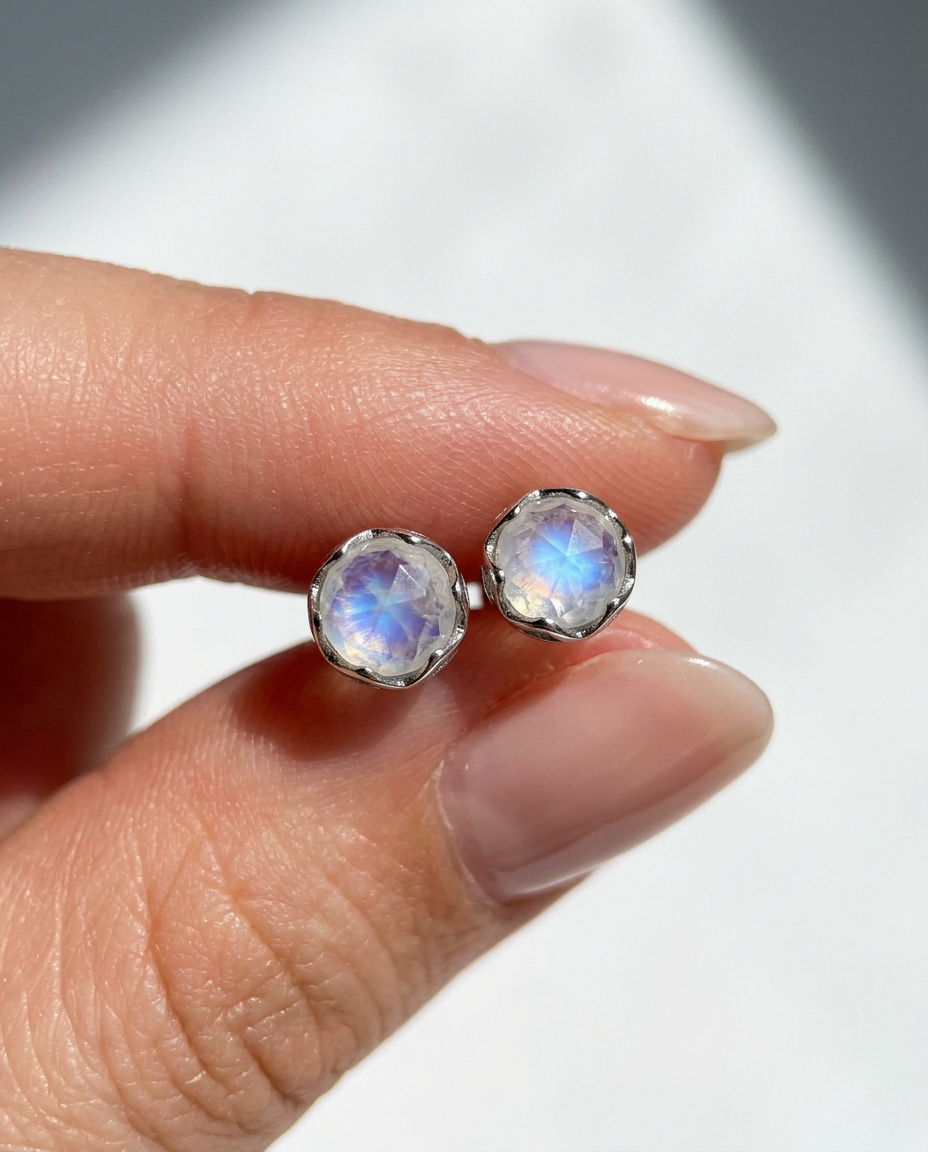 Moonstone Studs