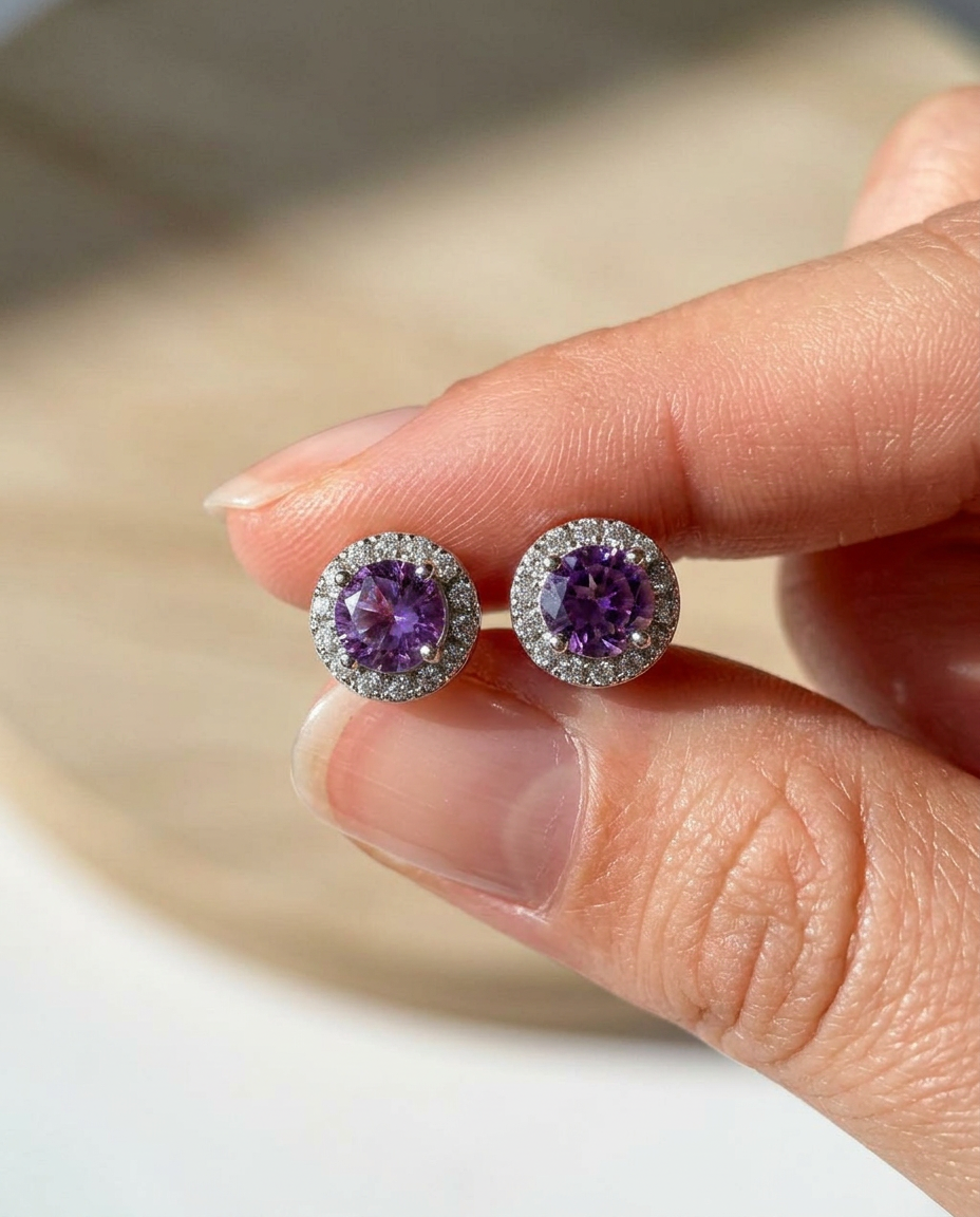 Dazzling Halo Studs