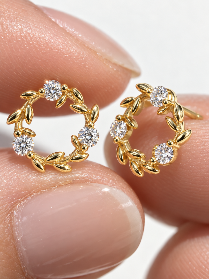 Laurel Wreaths Studs