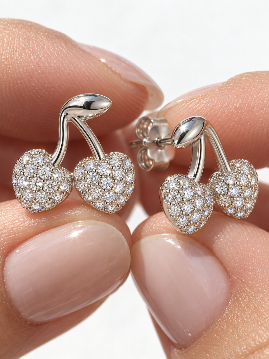 Sparkling Cherry Studs