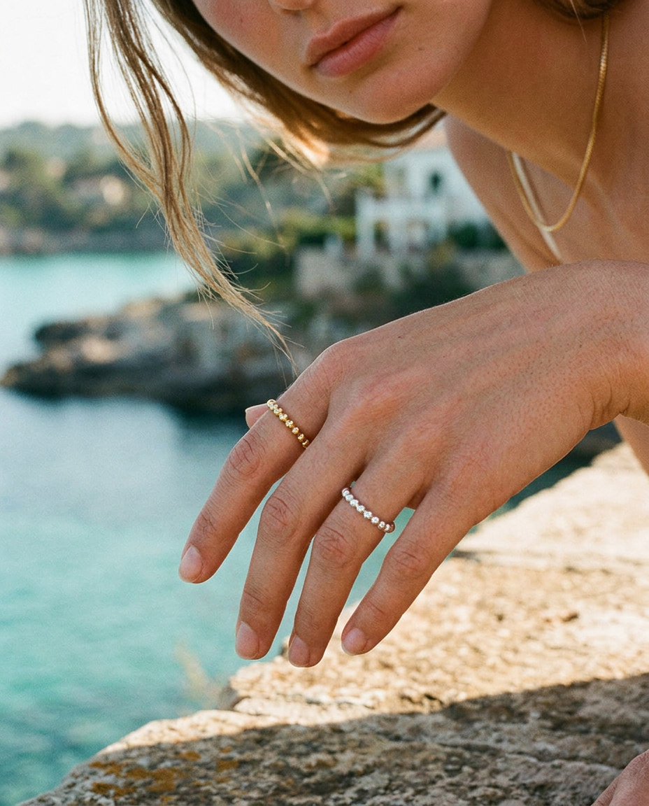 Beaded Ball Ring
