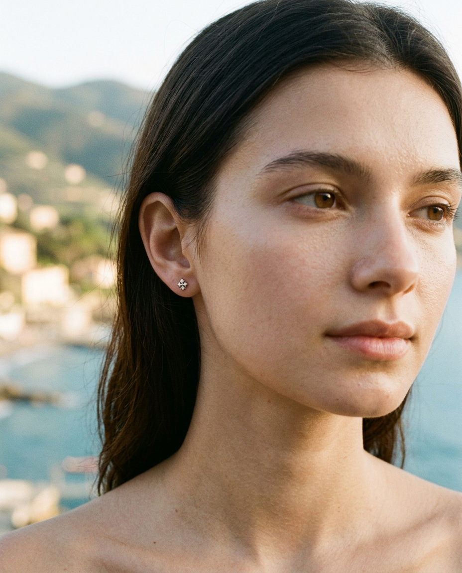 Geometric Star Stud Earrings