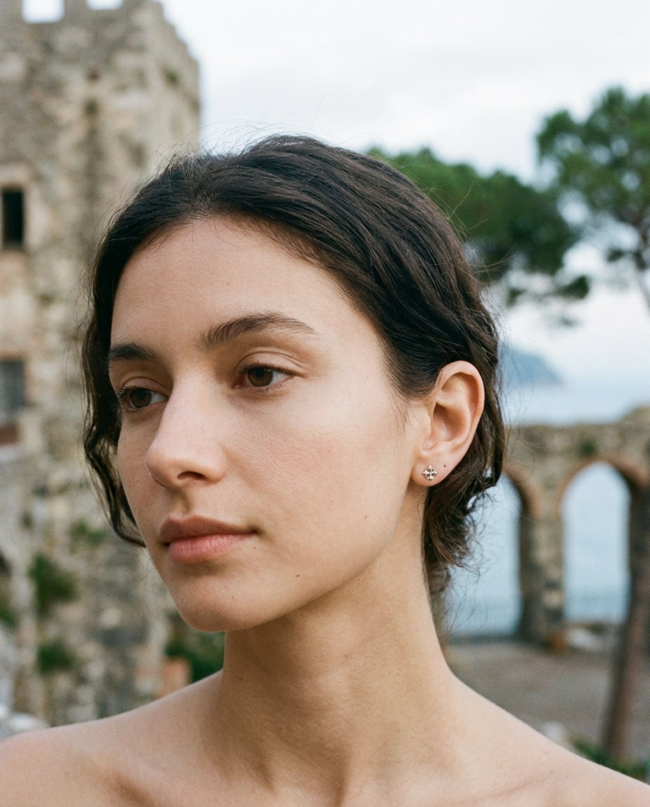 Geometric Star Stud Earrings