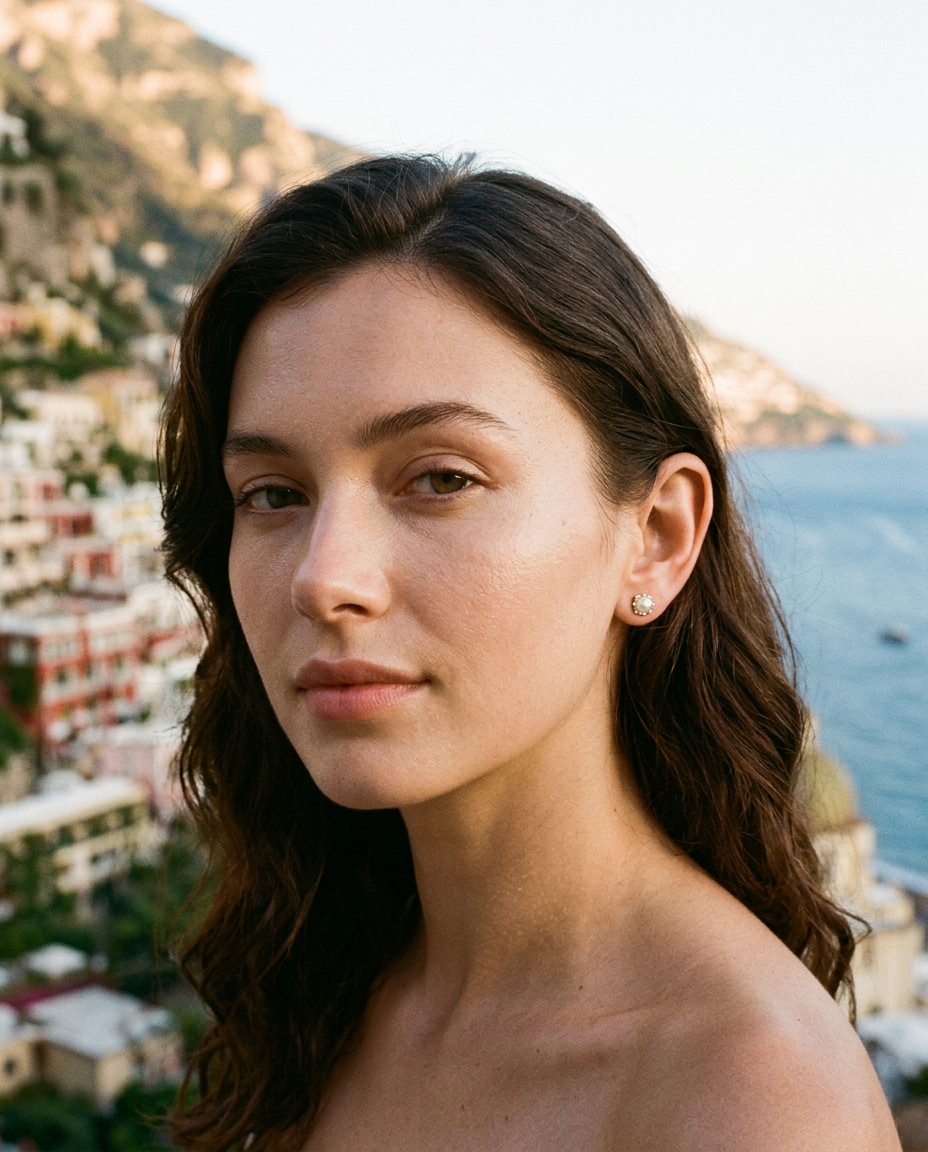 Pearl Square Stud Earrings