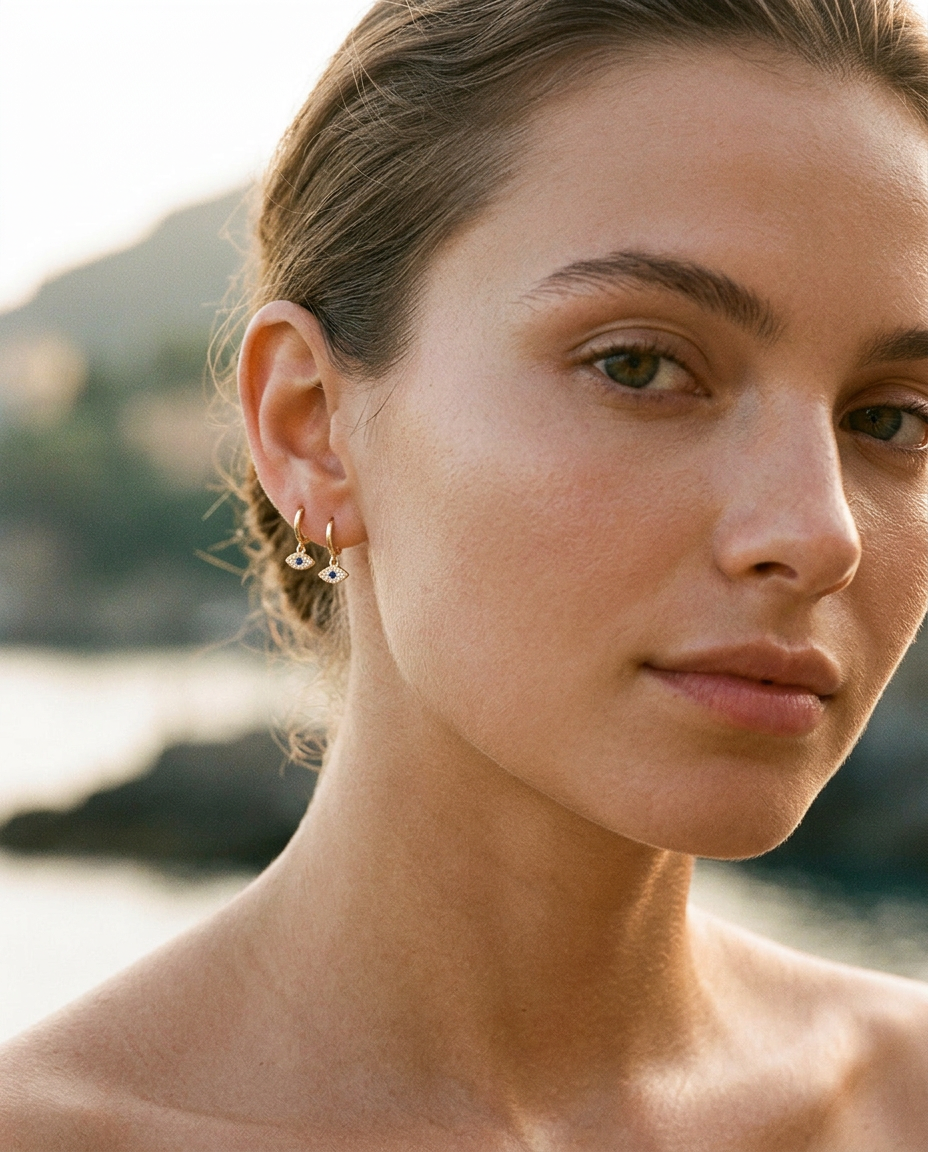 Evil Eye Drop Earrings