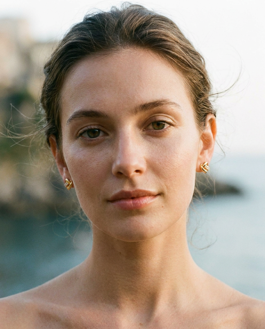 Knotted Heart Stud Earrings