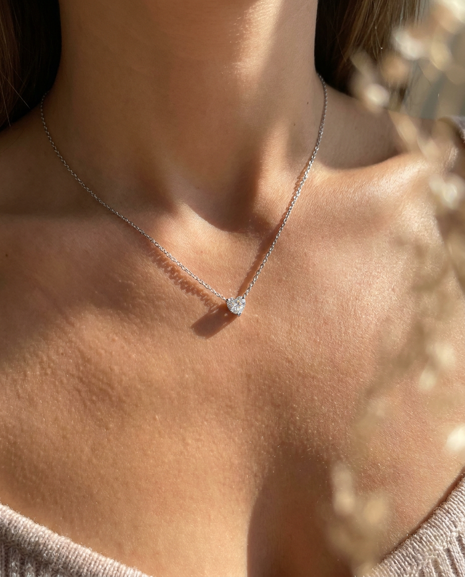 Heart Solitaire Pendant Necklace