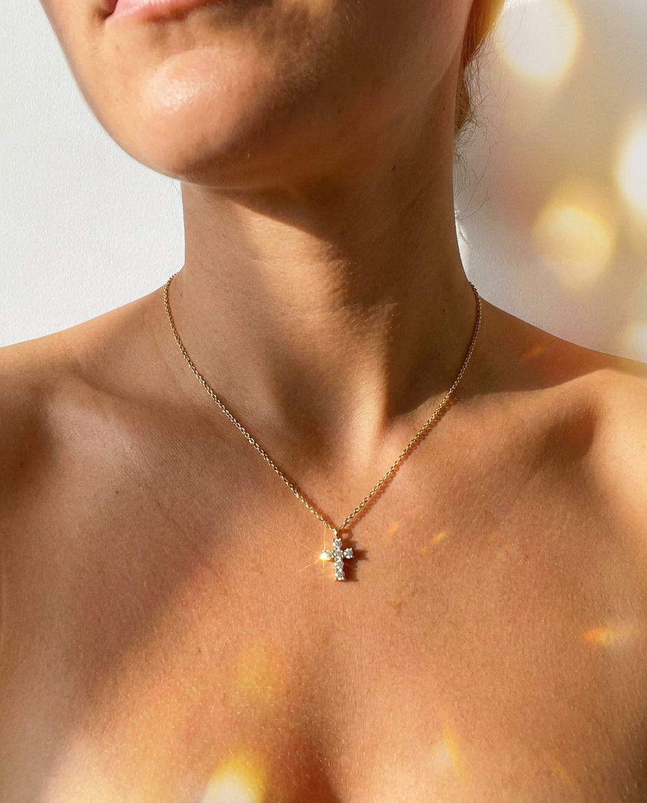 Crystal Cross Necklace
