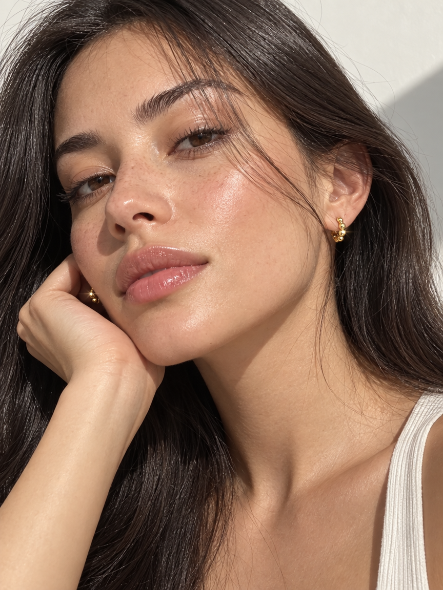 Bubble Huggie Hoops