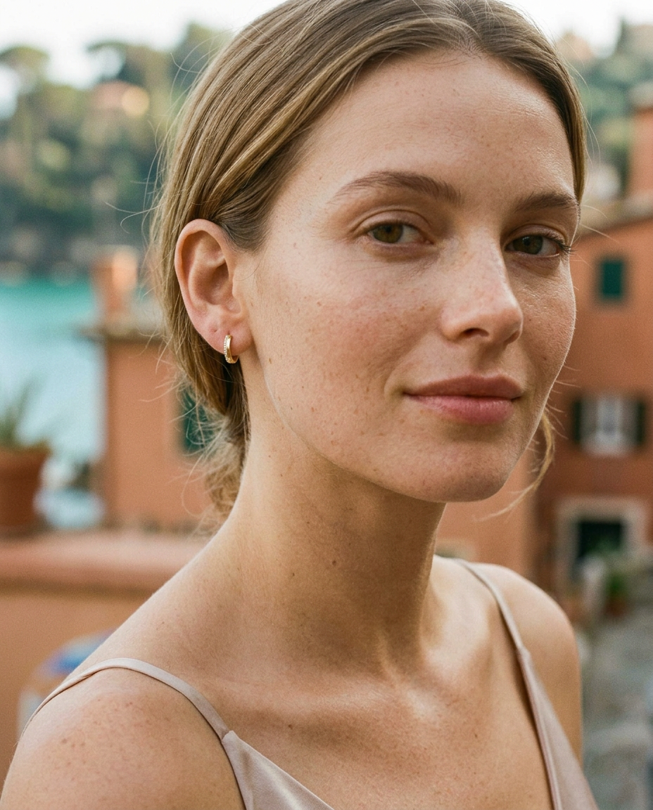 Pavé Huggie Hoops
