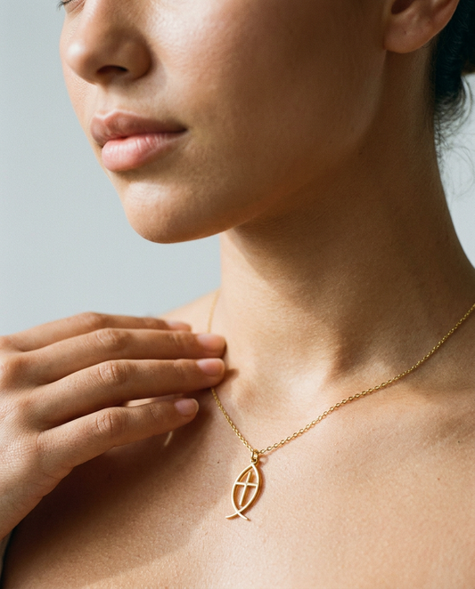 Pesce Cross Necklace
