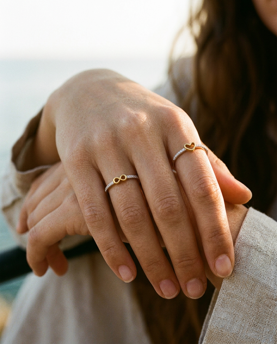 Infinity & Heart Ring