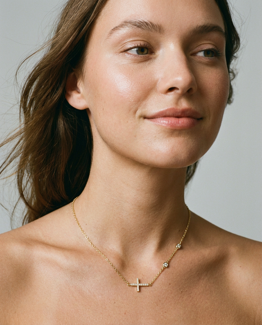 Alt Crystal Cross Necklace