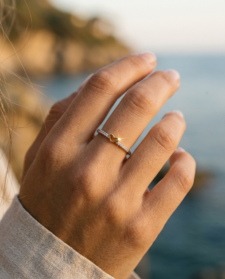 Infinity & Heart Ring