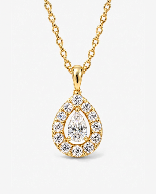 Pavé Waterdrop Pendant Necklace