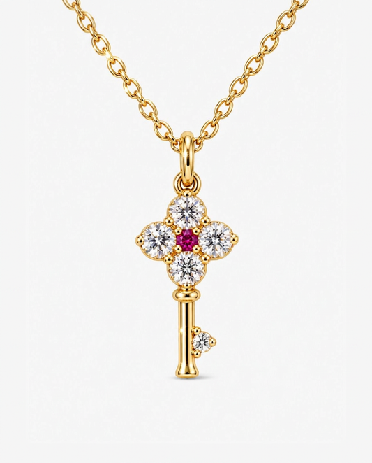 Clover Key Pendant Necklace